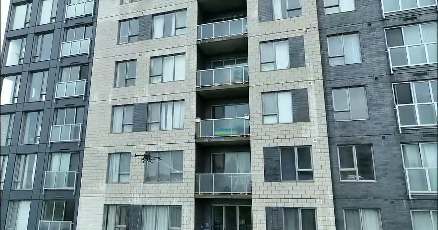 Architectural panels and glass balconies